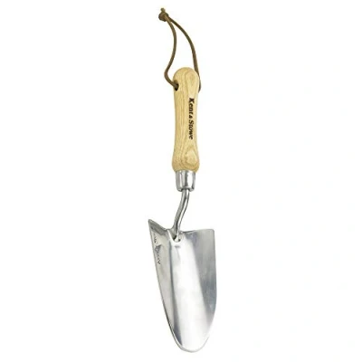 Immagine di Kent &amp; Stowe paletta da giardinaggio giardino in acciaio inossidabile, con manico frassino, lunghezza: 33,5 cm