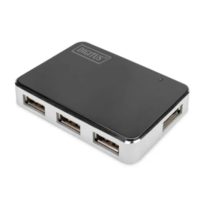 Immagine di Digitus DA 70220 4 Porte Hub USB 2.0 Nero, Argento