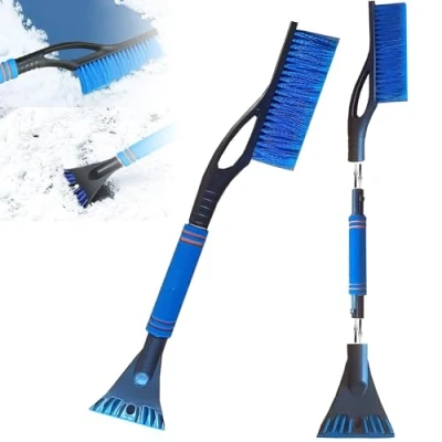 Immagine di May Huang Raschietto per Ghiaccio Spazzola da Neve(2 in 1), Snow Brush Scraper di Auto, Raschietti Parabrezza con Impugnatura Antiscivolo Camion, SUV (Blu)