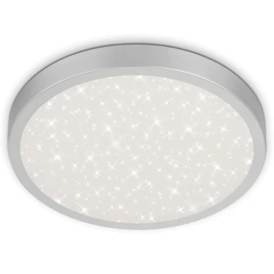 Immagine di Briloner Plafoniera LED, Lampada da Soffitto con Decorazione a Stella, 24 Watt, 3.000 Lumen, 4.000 Kelvin, Bianco Argento, Ø 38 cm