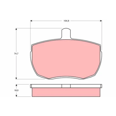 Immagine di TRW GDB341 Kit pastiglie freno Non predisposto per contatto segnalazione usura LAND ROVER: Defender SUV, Pick up, Range Rover 1