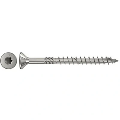 Immagine di Fischer 657100 Viti per truciolare 5 mm 120 Interno Esagonale rotondo, multidentato, TX, Torx, Impronta T Acciaio inox V2A resistente alla