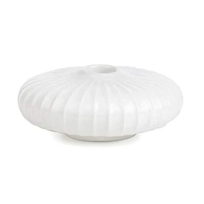 Immagine di Kähler Candeliere rotondo Ø11,5 cm Hammershøi Design danese Fatto a mano, bianco
