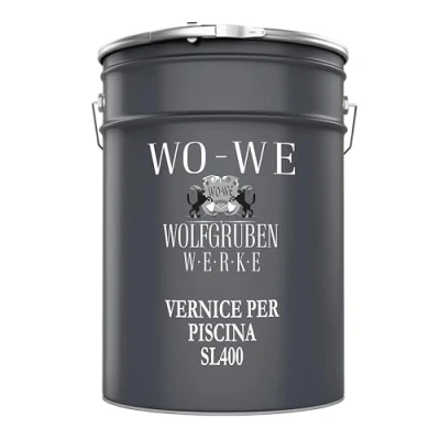 Immagine di WO WE Vernice per Piscina Rivestimento Pool Colore SL400 Avorio chiaro simile RAL 1015 5L