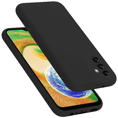 Immagine di Cadorabo Custodia compatibile con Samsung Galaxy A04s in LIQUID NERO Coperchio protettivo silicone TPU flessibile