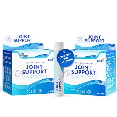 Immagine di Joint Support 20 shots x 2 I collagene idrolizzato puro (tipo I, II e III) glucosamina, MSM, condroitina, curcuma senza zucchero 40 giorni