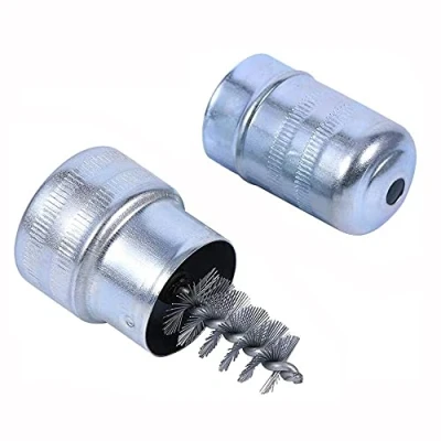 Immagine di ANCLLO Spazzola per la pulizia dei cavi morsetti batterie, 952/5000 Kit trasparente terminale batteria universale, auto pulitore spazzole
