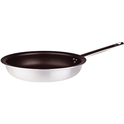 Immagine di Pentole Agnelli ALSA2111BMS24 Platinum Padella Svasata a Mantecare, in Alluminio, Spessore 5 mm, Manico Tubolare Acciaio Inossidabile, 24 cm, Argento