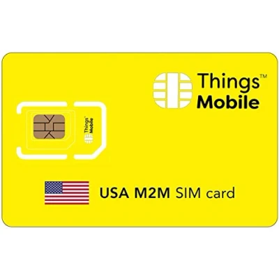 Immagine di SIM Card M2M STATI UNITI Things Mobile con copertura globale e rete multi operatore GSM/2G/3G/4G LTE, senza costi fissi, scadenza tariffe competitive, 10 di credito incluso