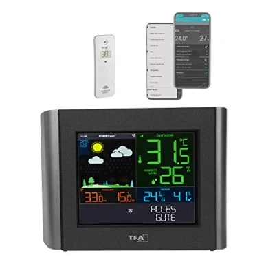 Immagine di TFA Dostmann VIEW meteo 35.8000.01 Stazione WLAN Previsione per 12 ore Numero di sensori max. 1