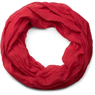 Immagine di styleBREAKER sciarpa scaldacollo leggera a tinta unita, setosa, unisex 01016076, colore:Rosso