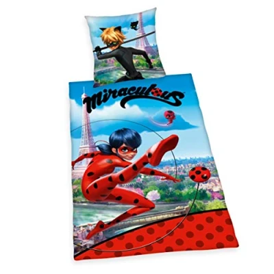 Immagine di Herding MIRACULOUS Set di Biancheria da Letto Reversibile, Federa 80 x cm, Copripiumino 135 200 Cotone Renforcé