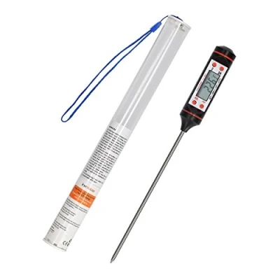 Immagine di kwmobile Termometro da Cucina Digitale con Display LCD e Sonda in Acciaio Inox Indicatore Temperatura per Alimenti Carne Dolci Bevande Latte