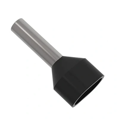 Immagine di AUPROTEC Puntalini isolati Twin 0,5 16 mm² Doppio Terminali a Bussola: 100 pezzi, 1.5 Nero