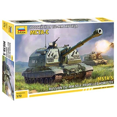 Immagine di Zvezda 5045 500785045 1:72 2S19 MST Russ.Self Epell.Howitzer Kit di montaggio per principianti dettagliato, non verniciato