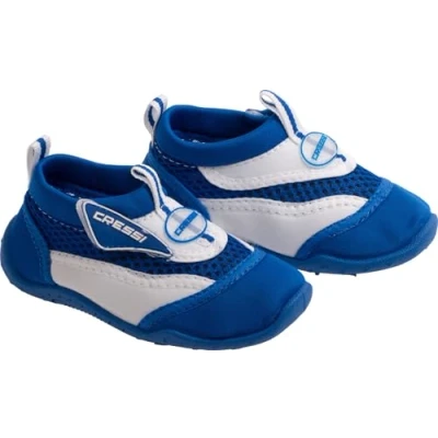 Immagine di Cressi Coral Junior, Scarpette Adatte Per Mare Spiaggia E Sport Acquatici Vari Unisex Bambini, Bianco Blu, 33 EU