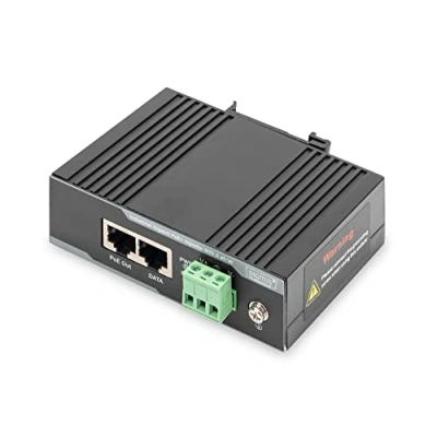 Immagine di Digitus DN 651112 Iniettore PoE 10 / 100 1000 MBit/s IEEE 802.3af (12.95 W), 802.3at (25.5 W)