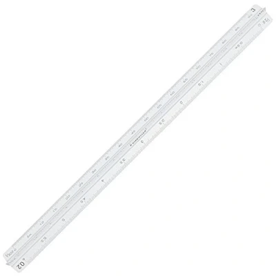 Immagine di Staedtler alta precisione in alluminio architetto scala triangolare per 30 cm con Vernier