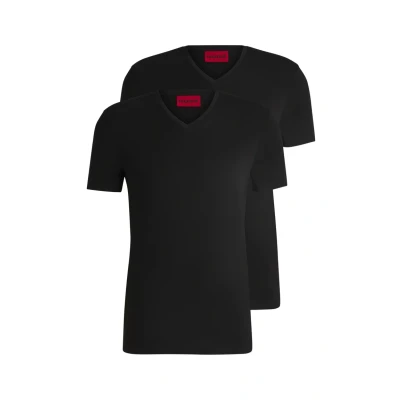 Immagine di HUGO V NECK 2 PACK Tshirt basic, Uomo, Taglia: Small, Black
