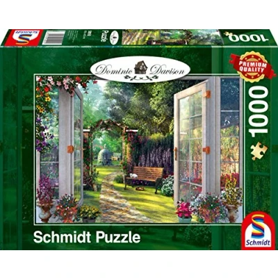 Immagine di Schmidt 59592 Dominic Davison View of The Enchanted Garden Premium Quality Jigsaw Puzzle, Multicolour