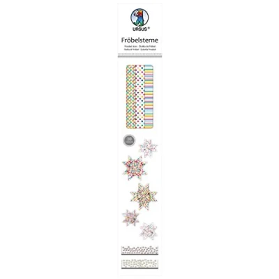 Immagine di Ursus 34750000 Set di Strisce Carta per Creare Stelline Fröbel, 60 pz. in 2 Misure, Multicolore