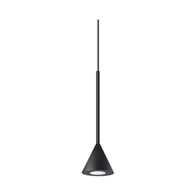 Immagine di Ideal Lux ARCHIMEDE Plafoniera LED Integrata a Sospensione Cono Nera 250Lm 3000K