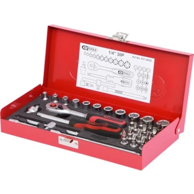 Immagine di KS Tools, Chiave a bussola + esagonale, Set di chiavi da 1/4. 30 pezzi. 917.4030 (1/4&quot;)