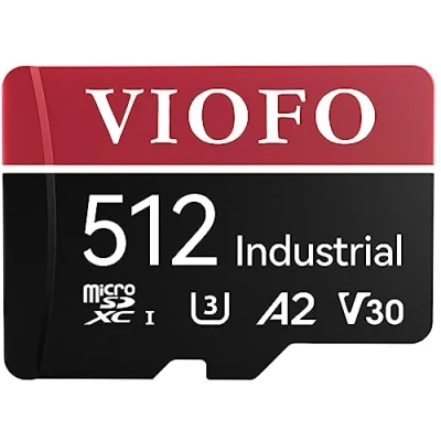 Immagine di VIOFO Scheda microSD da 512 GB di qualità industriale, U3 A2 V30 ad alta velocità con adattatore, per registrazione video Ultra HD 4K, dashcam, action camera, smartphone Android, tablet