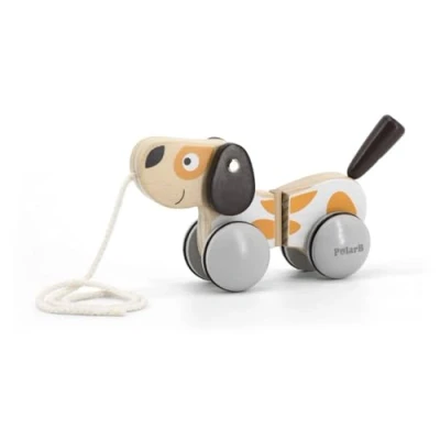 Immagine di PolarB Cane con Lacci, Aiuto per Camminare, Giocattolo in Legno, Bambini, 44043