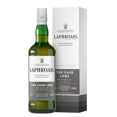 Immagine di Laphroaig, Lore Edition single Malt Scotch Whisky, blend di malts invecchiati dai 7 ai 21 anni 1 bottiglia da 700 ml