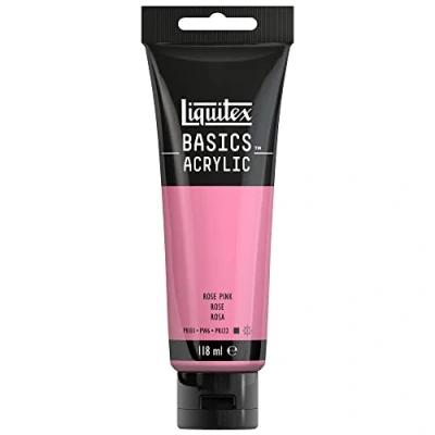Immagine di Liquitex 8870078 Basics Pittura acrilica, Pigmenti per artisti monopigmentati, Resistente alla luce, durevole nel tempo, Finitura satinata, Tubo da 118 ml Rosa
