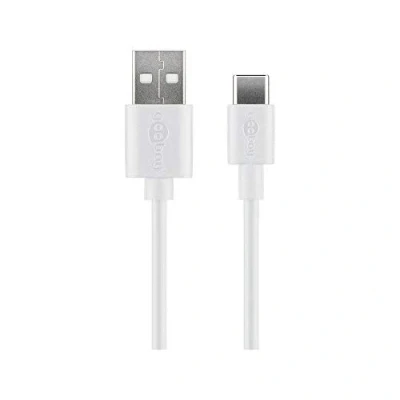 Immagine di Goobay 59132 Cavo USB C di Ricarica E Sincronizzazione, A &gt; C, Bianco, 3m Lunghezza del