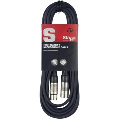 Immagine di Stagg Cavo da microfono a mixer SMC6 6 metri XLR (m) (f), nero