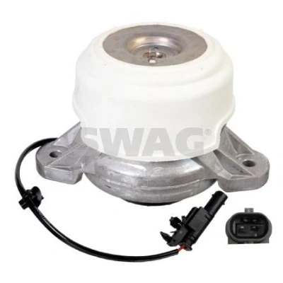 Immagine di SWAG 33 10 2963 Supporto motore Sx Cuscinetto idraulico ad inserimento elettrico con aletta paraspruzzi MERCEDES BENZ: Classe C T modell