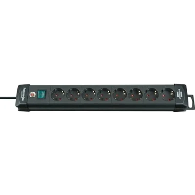 Immagine di Brennenstuhl 1951180100 Multipresa con interruttore 8 scomparti Nero Schuko 1 pz.