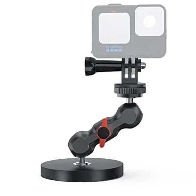 Immagine di SUREWO supporto magnetico per fotocamera con mini testa universale, filettatura da 1/4&quot; 20, compatibile GoPro Hero 13 12 11 10 9 8 7 6 Black, DJI Osmo Action 5Pro/4/3, AkASO