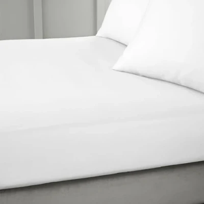 Immagine di Bianca Fine Linens Lenzuolo con angoli in rasatello di cotone a 400 fili, profondità 36 cm, colore: Bianco