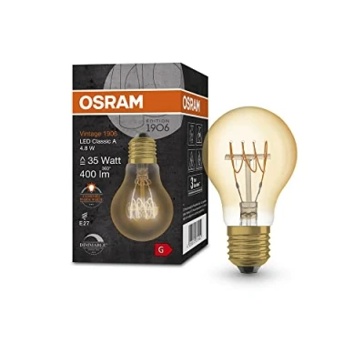 Immagine di OSRAM 4058075761452 LED (monocolore) ERP G (A G) E27 Forma di bulbo 4.8 W = 35 Bianco caldo (Ø x A) 60 mm 1 pz.