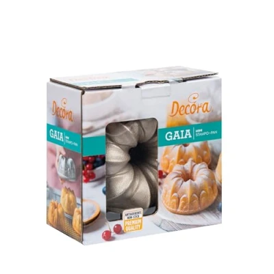 Immagine di Decora 0080117 Stampo Antiaderente Mini Gaia Ø 10 X 5 h Cm, In Alluminio Pressofuso, per realizzare preparazioni dolci e salate.
