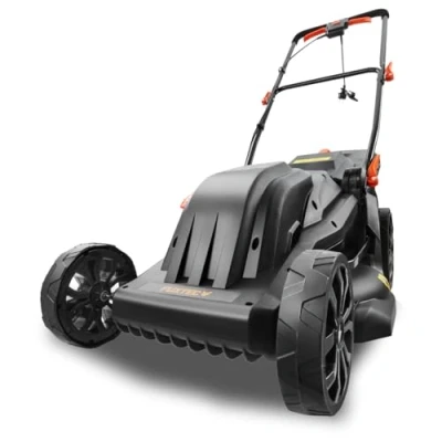 Immagine di Tagliaerba Elettrico FUXTEC FX RME43 44 cm Larghezza di Taglio, Cesto da 45 L, Altezza Regolabile 25 75 mm, Tosaerba Silenzioso ed Efficiente