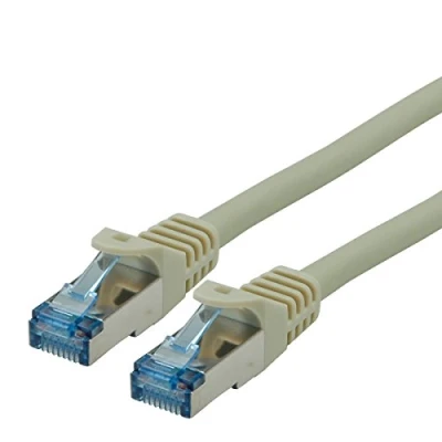 Immagine di Roline 21.15.2808 RJ45 cavo di rete, patch CAT 6A S/FTP 15.00 m Grigio doppia schermatura, Privo alogeni, Ritardante fiamma 1 pz.