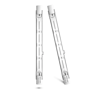 Immagine di Klarlight R7s 118mm Alogena Lampadina 400W J118 Dimmerabile Doppia Estremità Della Lampada Di Inondazione 240V J Tipo Luce Lineare Bianco Caldo 2800K Lampadine Alogene (2pcs)