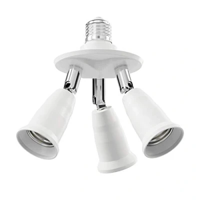 Immagine di ledscom.de base E27, adattatore splitter a 3 vie, bianco, lampada, distributore, presa multipla, splitter, 3in1,