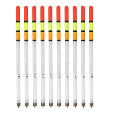 Immagine di Keenso Kit Bobber da Pesca, 10 Pezzi Galleggianti Pesca in plastica Resistente e Assortimento Bastone Esche per mangimi Pesci Multiuso Mare, Roccia(2.5 White)