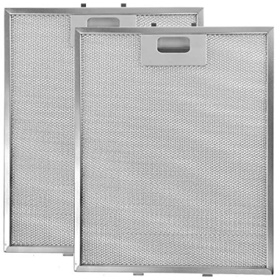 Immagine di SPARES2GO Rete Metallica Filtra compatibile con Zanussi Fornello Coperchio della Ventola (Non Universale, Pacchetto 2, Argento, 318 x 258 mm)