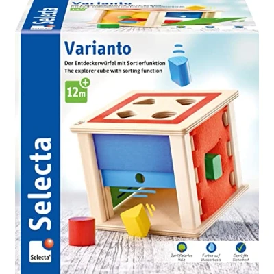 Immagine di Selecta Scatola da gioco “Varianto per ordinare e inserire, in legno, 15 cm, 62019