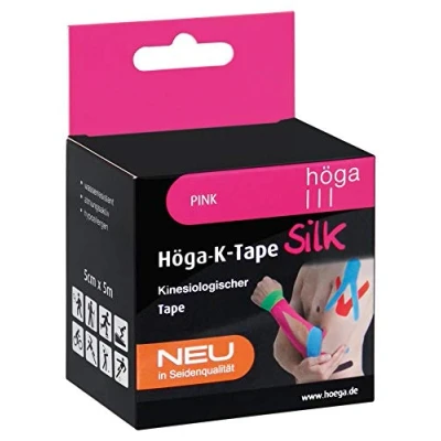 Immagine di Höga K Tape Silk Nastro kinesiologico in seta, 5 cm x m, colore: Rosa