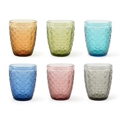 Immagine di Excelsa Ginkgo Set 6 Bicchieri Acqua, Vetro Colorato in Pasta, Capacità 300 Ml.