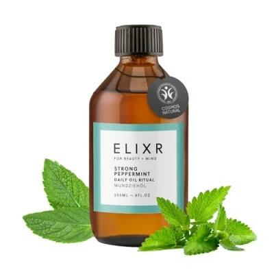 Immagine di ELIXR Grotta dei leoni, 200 ml, collutorio ayurvedico nutre in modo naturale, cosmetici naturali certificati dalla Germania (200 menta pepperita)