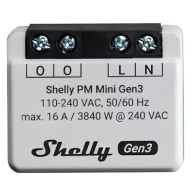 Immagine di Shelly Plus PM Mini Gen. 3 Interruttore senza fili Wi Fi, Bluetooth